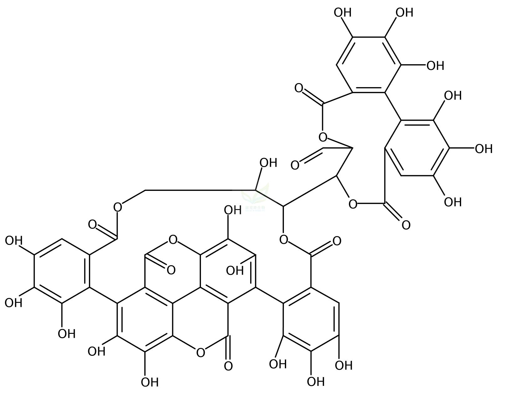安石榴苷/安石榴甙/2,3-(S)-六羟基二苯甲酰基-4,6-(S,S)-gallagyl-D-葡萄糖